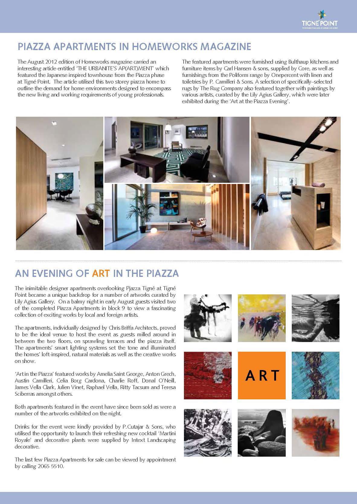 Tigné Point Newsletter December 2012