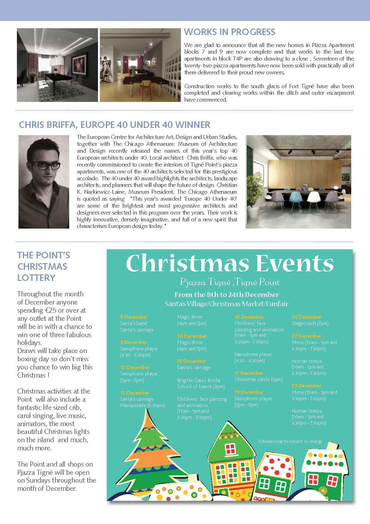 Tigné Point Newsletter December 2012